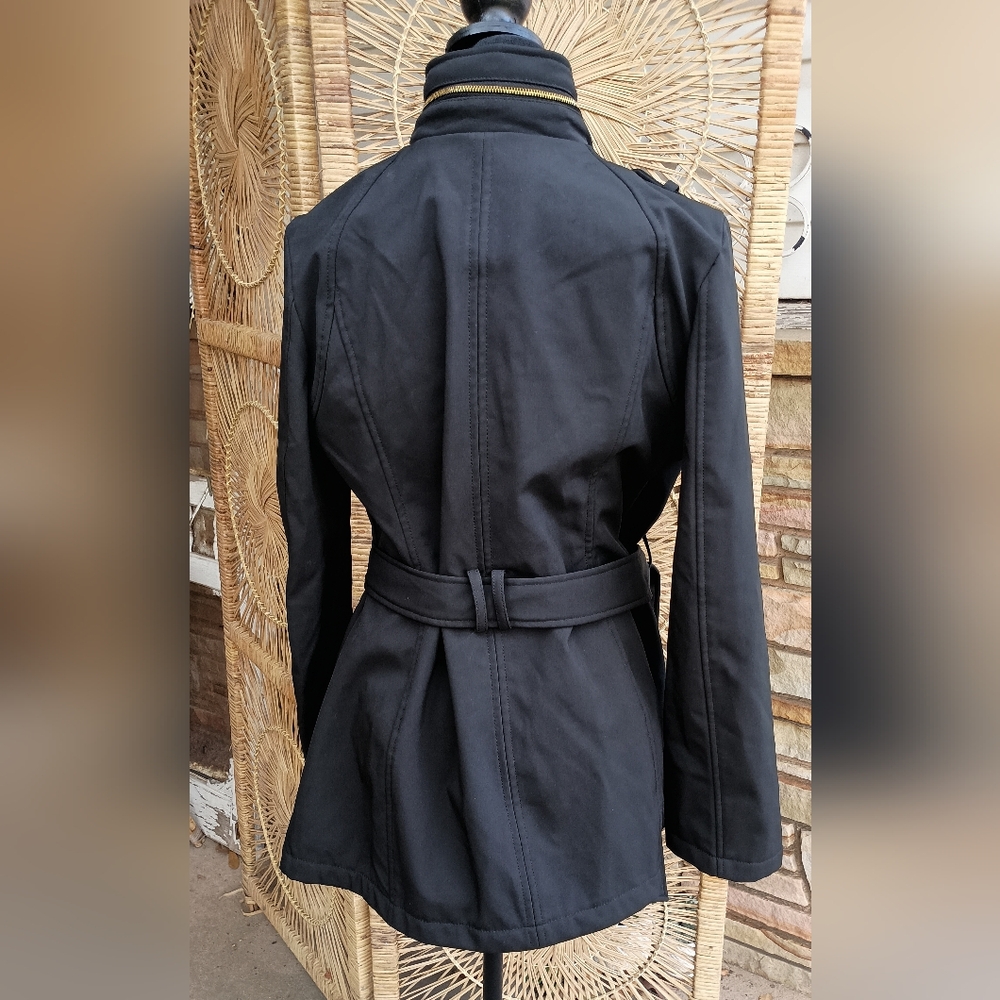 Michael Kors Womens Black Zip-Front Military Style Jacket_M - Picture 6 of 8